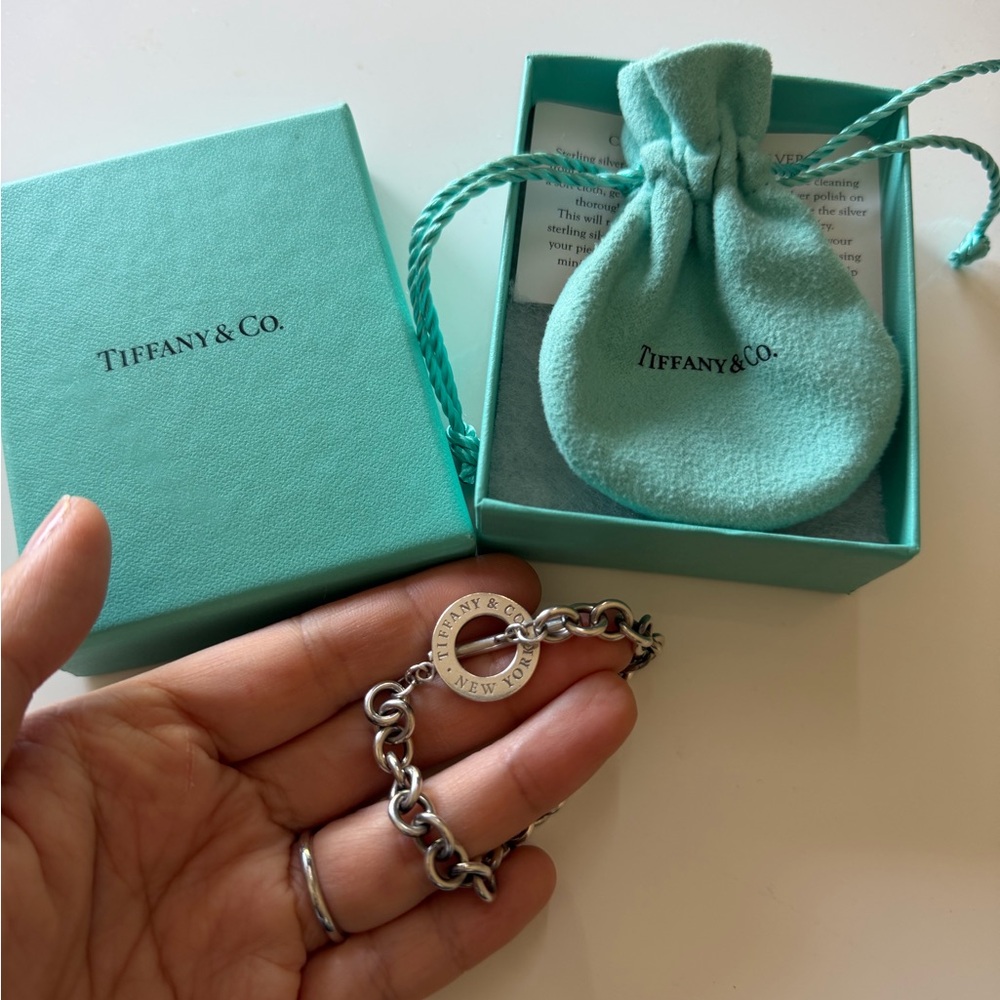 Tiffany & Co. Silver Link Bracelet with Signature Toggle
